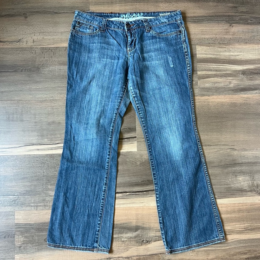 6/$25 Mudd Blue Flare & Wide Leg Jeans - Picture 2 of 9